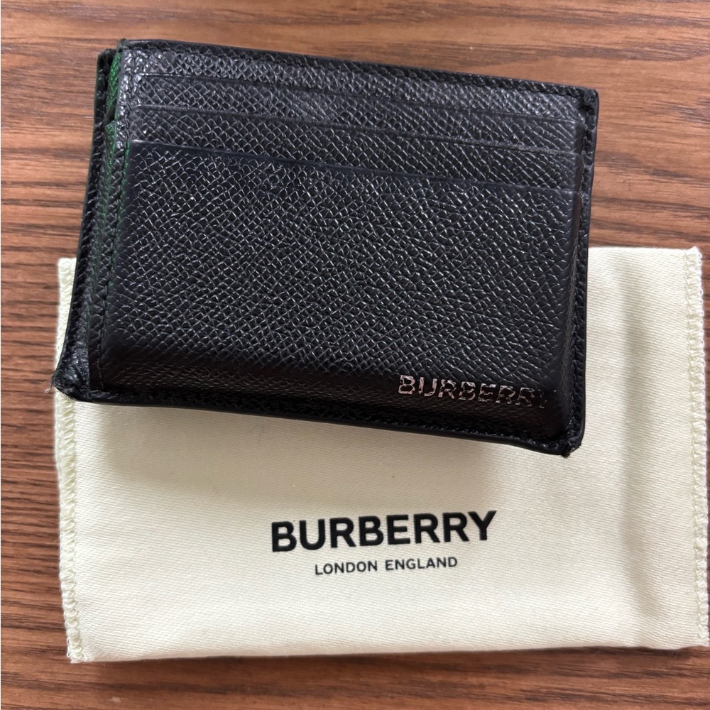 Burberry Textured Black Card Holder